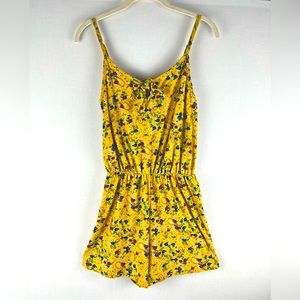 Ultra Flirt Yellow Floral Shorts-Romper Women’s Size Large